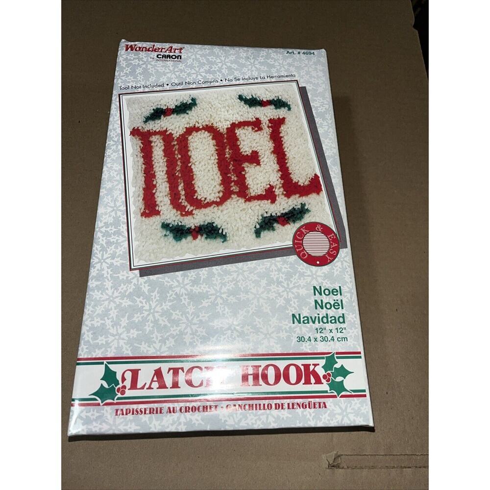 Wonder Art Caron Latch Hook Art Christmas Rug‎ #4896 Noel Craft Kit New Sealed